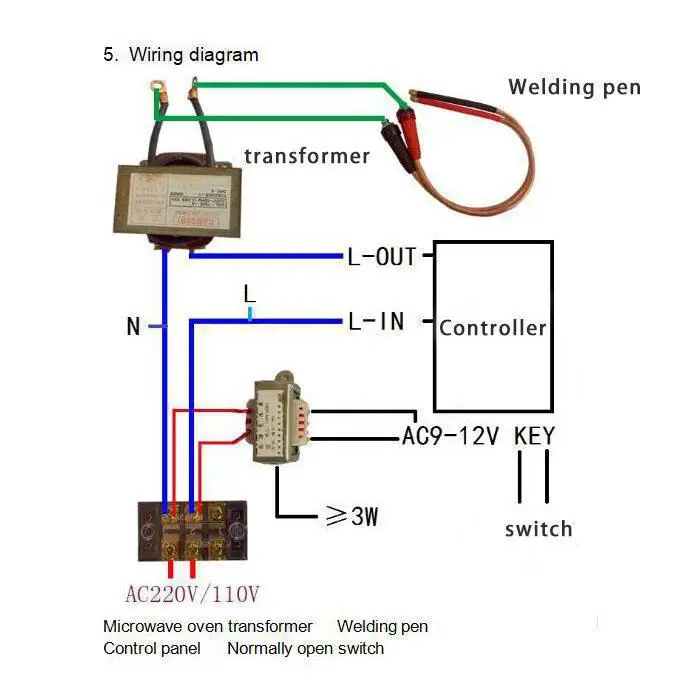 100A / 40A ЖК дисплей цифровой двойной импульсный кодер точечный сварочный аппарат