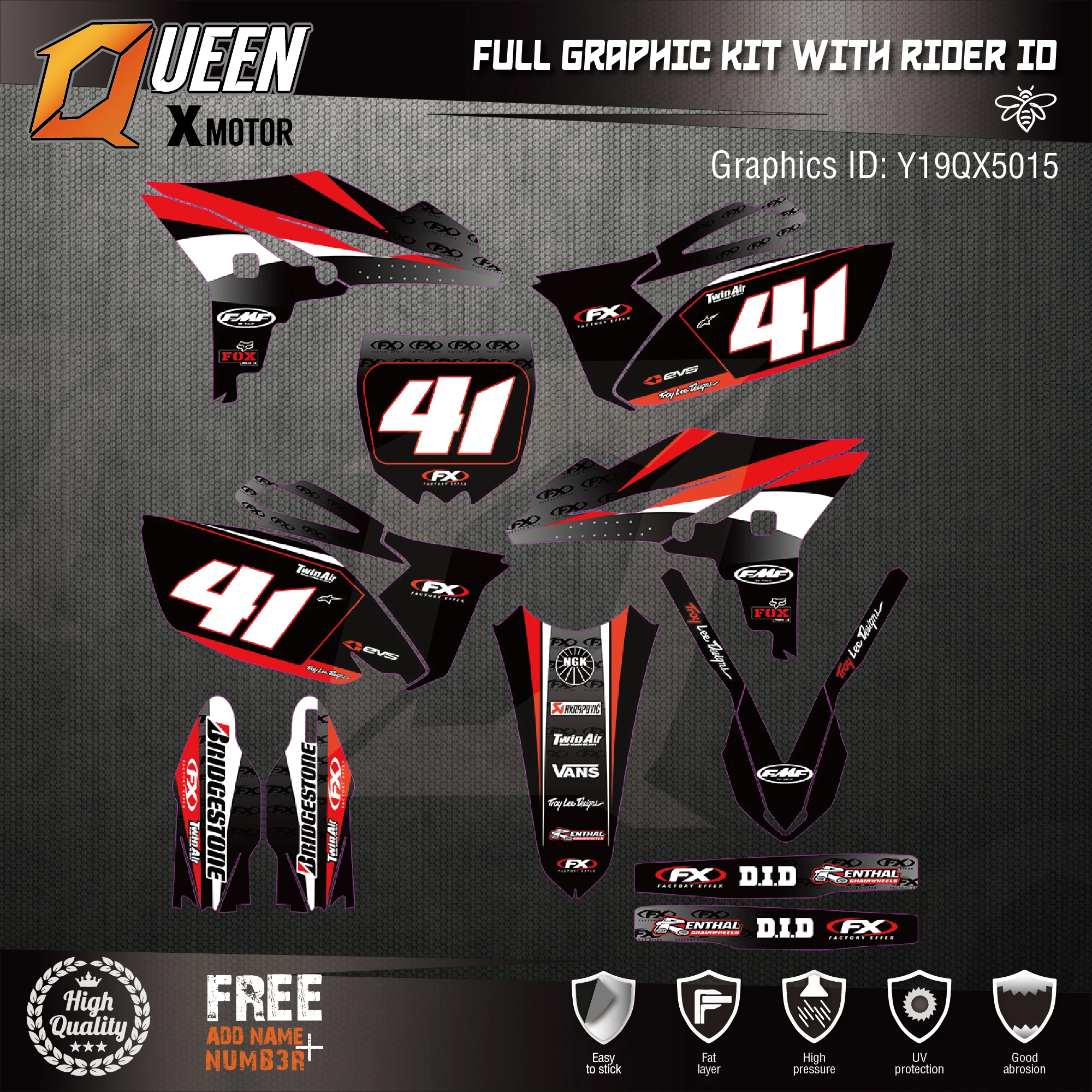 Queen х на заказ футбольной команды Графика Фоны наклейки 3m Набор наклеек для YAMAHA