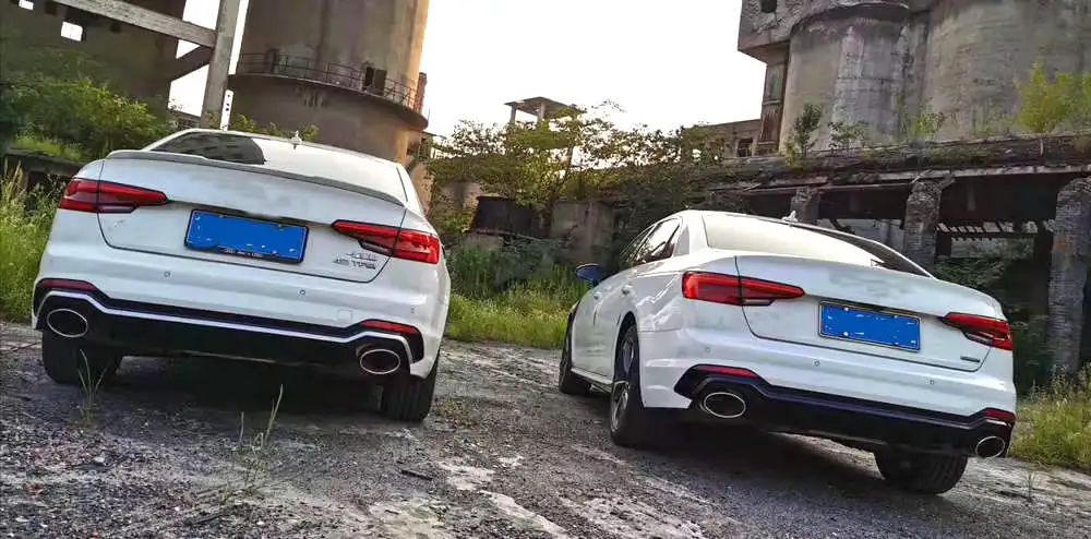 RS4 набор внешних комплектующих к автомобилю для Audi A4- переднего бампера и передней губы и переднего гриля/заднего бампера и заднего диффузора губ