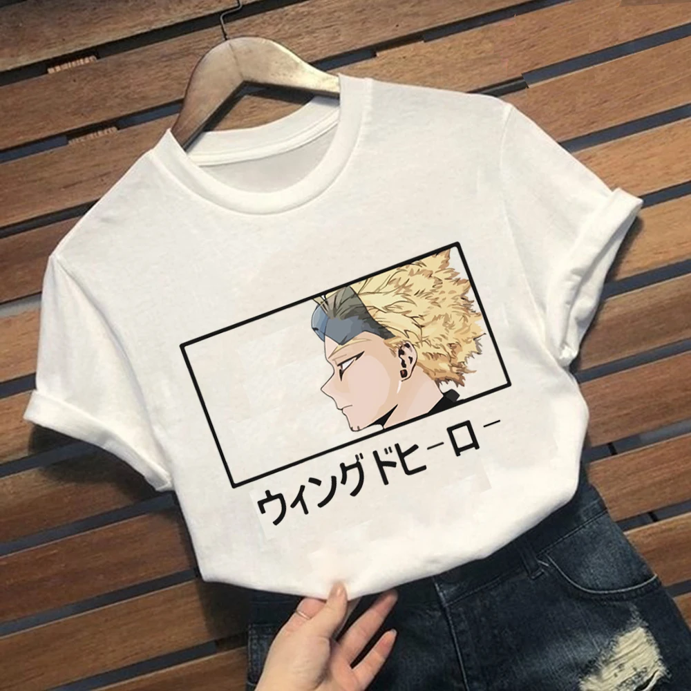 Модная футболка Hawks My Hero Академия с японским аниме мужская повседневная крутая