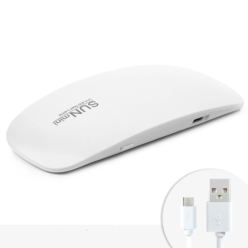 Розовый Белый УФ светодиодный светильник Сушилка для ногтей мини лампа с USB 6 Вт
