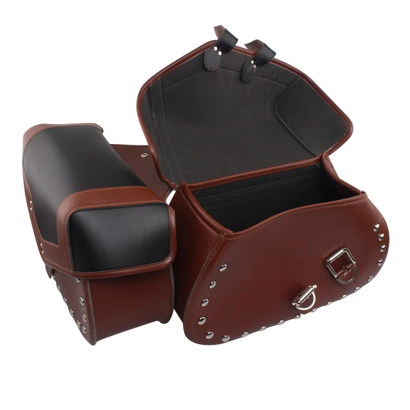 Универсальные мотоциклетные Сумки из искусственной кожи боковые чемоданы для