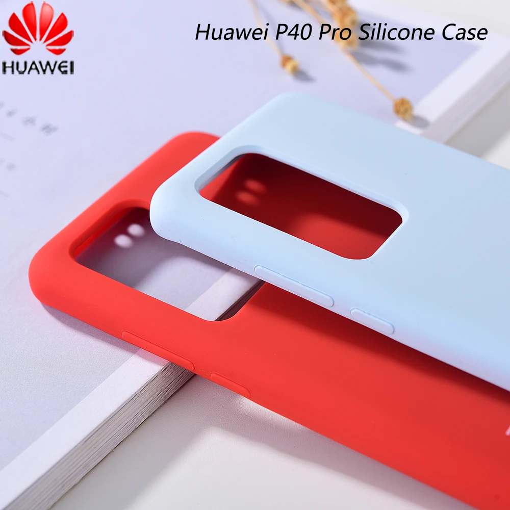 Оригинальный защитный чехол для Huawei P40 Pro жидкий силикон ударопрочный телефона