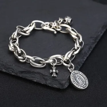 

Новое поступление, женские серебряные браслеты, браслет от сглаза, серебряные цепи, 19 см