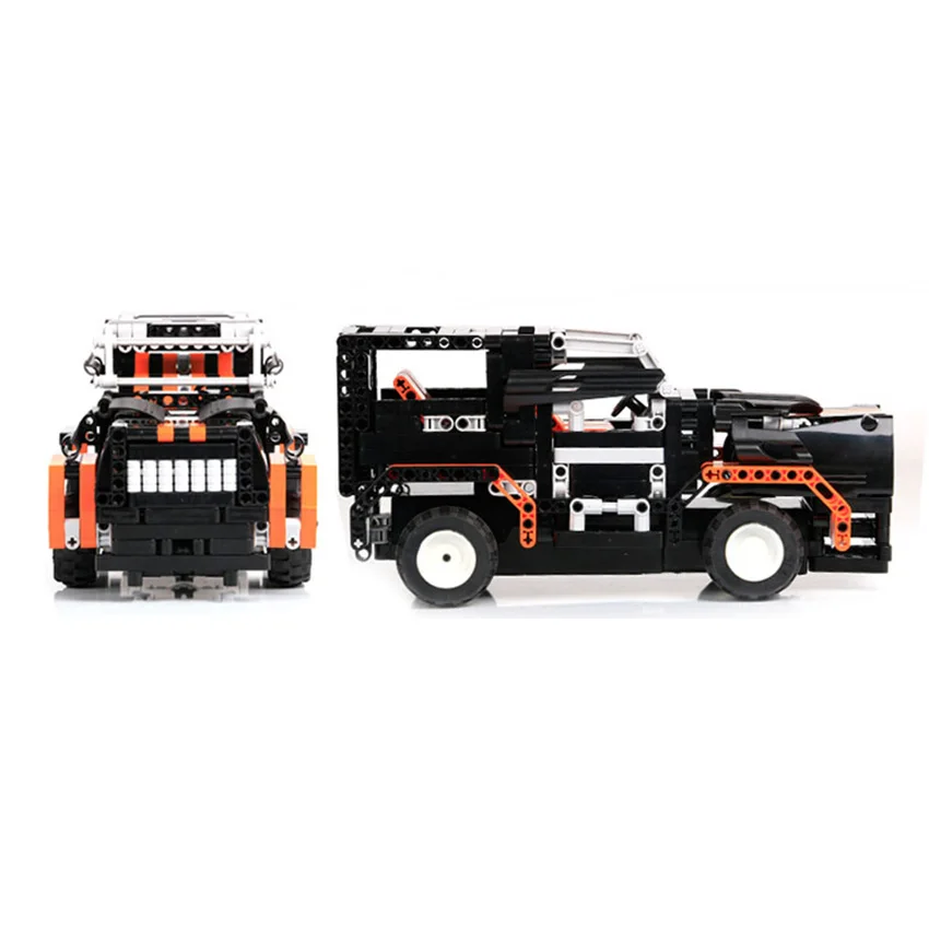 Трансформирующийся Автомобиль Diy сборка 497 шт Rc строительные блоки Набор трек