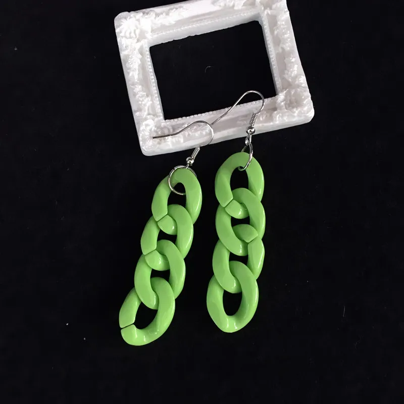 Новые акриловые серьги для женщин 2020 фиолетовые желтые подвески висячие