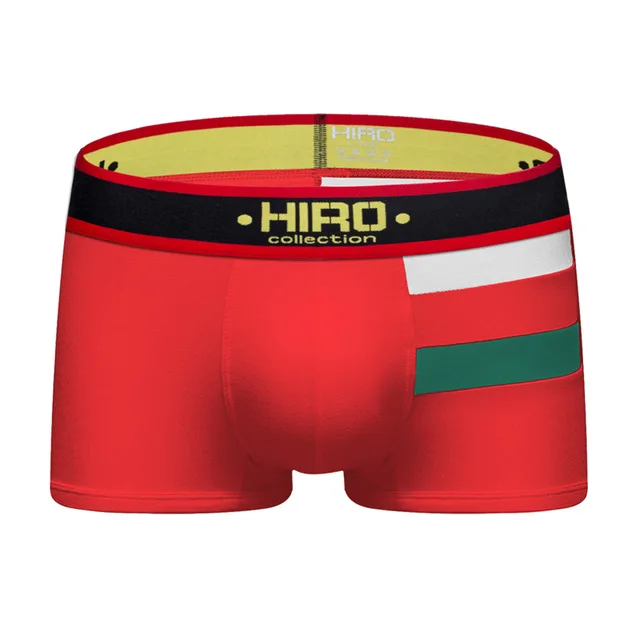 G06-Red HIRO, сексуальное мужское нижнее белье, сетчатые трусы-боксеры, Cueca, Мужские дышащие мягкие хлопковые трусы, нижнее белье для мужчин, высокое качество - Цвет: G06-Red