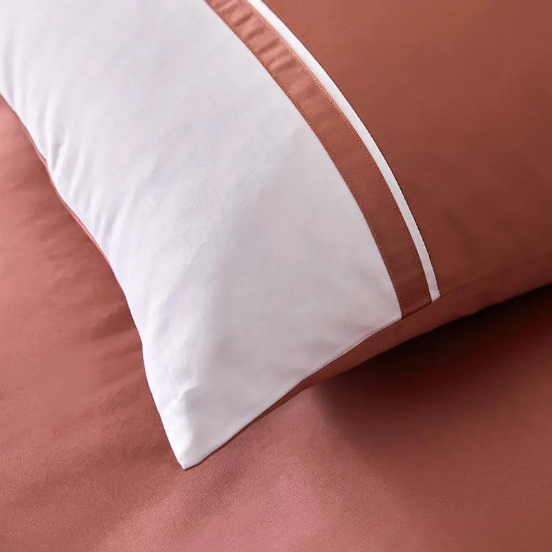 

Duvet Cover Set Egyptian Cotton High Quality Solid Color Bedding Set Skin-friendly Quilt Cover With Bed Sheet Sets For Adult