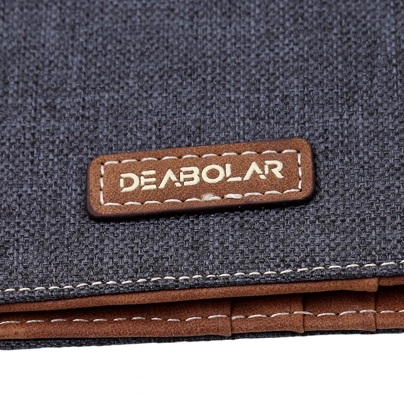 

Fashion Canvas Wallet Men Solid Young Man Slim Wallets Bifold Purse Student Soft Luxury Quality Money Clip Short Style Purses