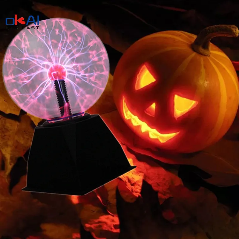 

Novelty Lightings Glass Magic Plasma Glass Ball Light Table Lights Sphere Nightlight Kids Gift For New Year Xmas Magic Desk Lamp