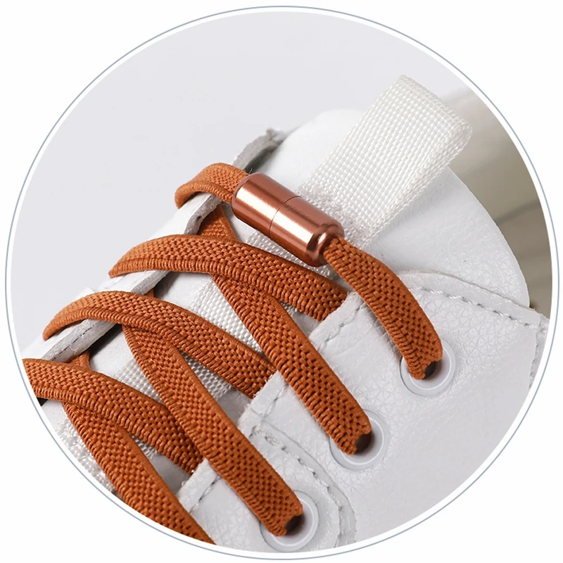 

New 2nd Elastic capsules Buckle Shoelaces No tie Shoelaces Flats Kids Adult Sneakers Shoelace Quick Lazy Laces 17 Color Strings