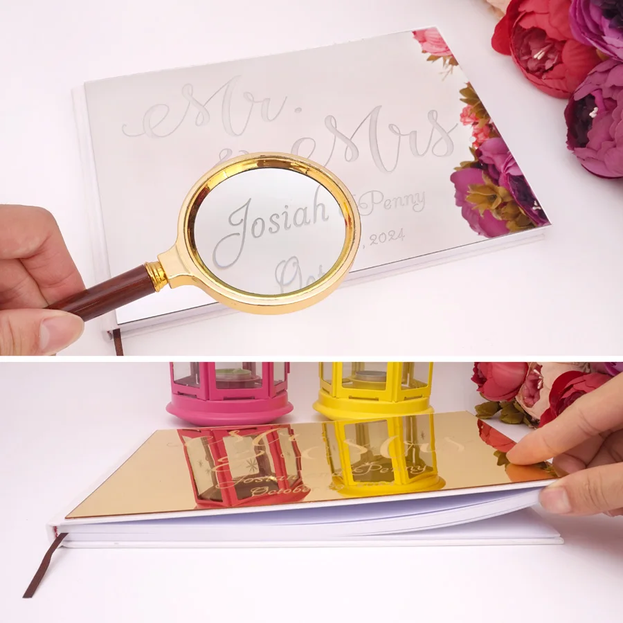 Персонализированная 25x18 см Свадебная индивидуальная Подпись Гостевая книга