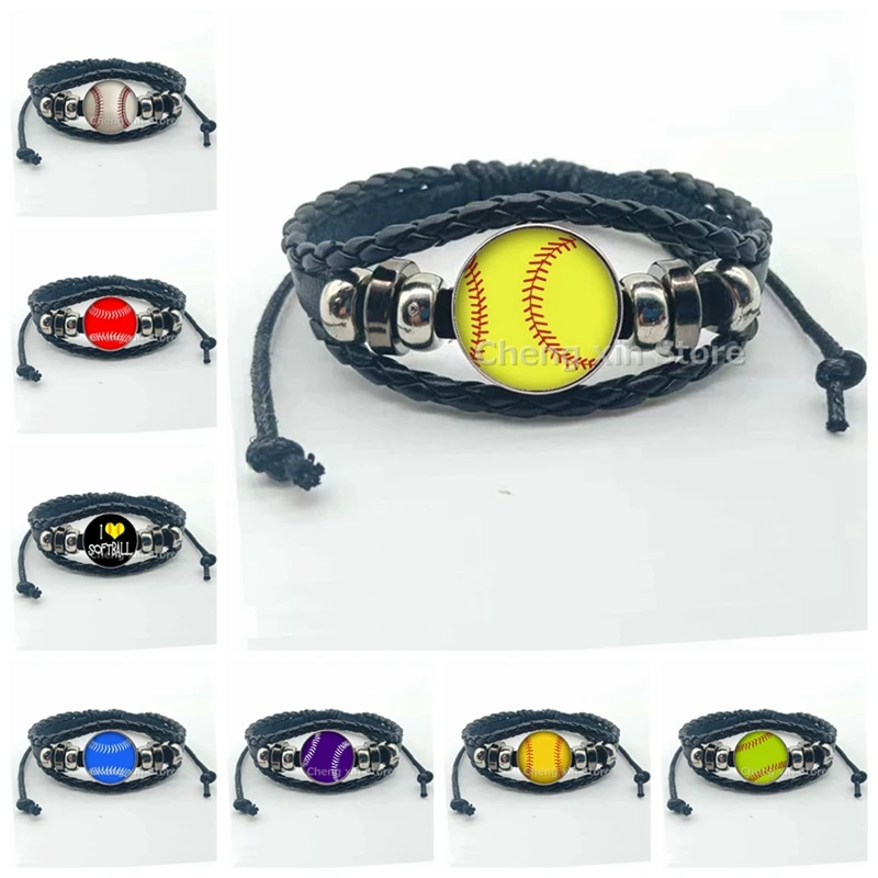 Бейсбольный Софтбол выпуклый Круглый Фото стеклянный круглый купол кожаный