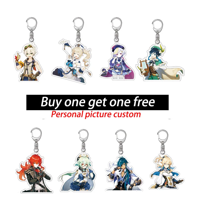 

Japanese Anime Genshin Impacto Acrylic Keychain Pendant Wearing Custom