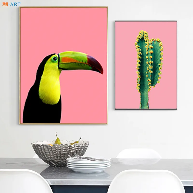 Кактус зеленое растение Художественная печать плакат пустынное картина Аризона