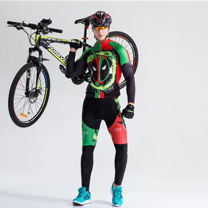

Зеленое, с длинным рукавом Велоспорт Джерси комплект/горный велосипед одежда наборы новая зимняя Термальность на флисе для мужчин/женщин и ...
