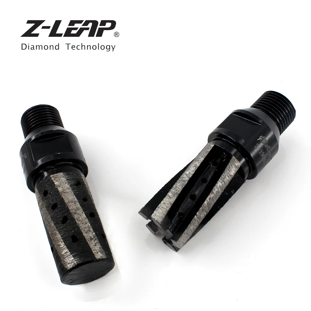 

Z-LEAP 1PC 25/26mm Finger Bits With 1/2" Gas Thread Granite Marble Concrete Tile Ceramics Glass Core Drill Bit For Cnc Machine