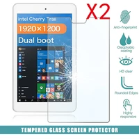 2pcs tablet tempered glass screen protector cover for cube iwork 8 air full coverage anti fingerprint hd tempered film