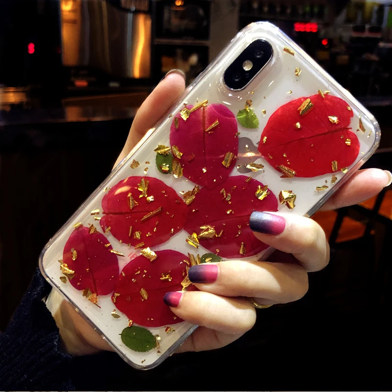 Золотые листы с различными листьями медная фольга Красного цвета 14 х14 см