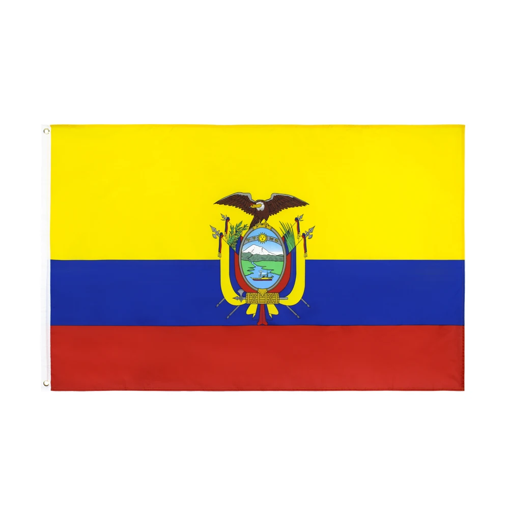 

90x150cm Stock Printed EC Ecuadorian Ecuador Flag