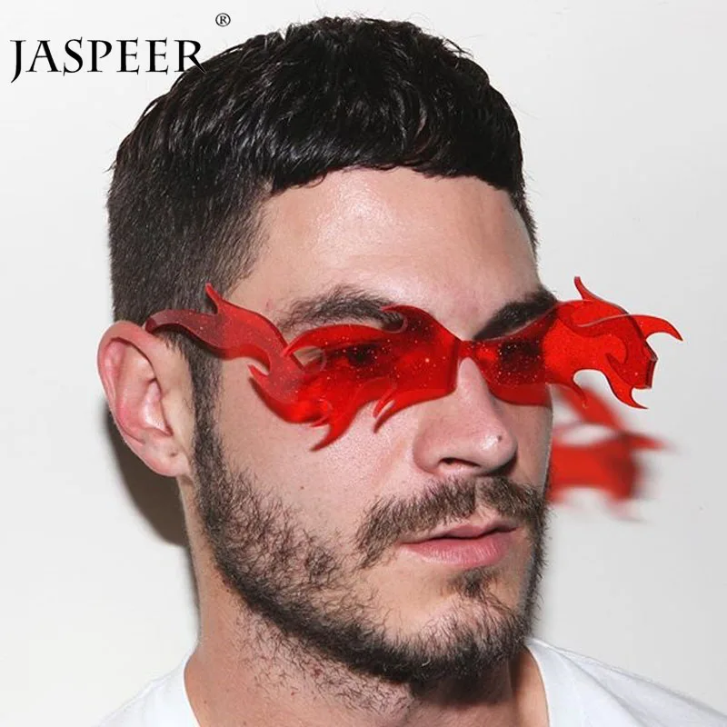 Солнцезащитные очки без оправы JASPEER 2021 в стиле стимпанк для мужчин и женщин