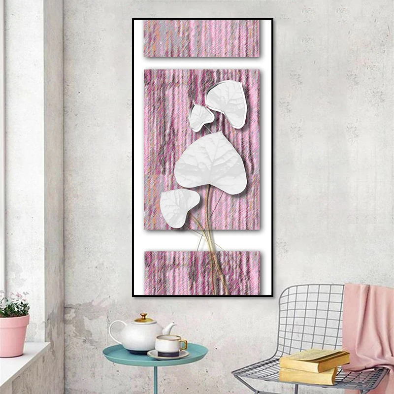 Скандинавские цветы дерево Подсолнух Холст Картина растение настенное