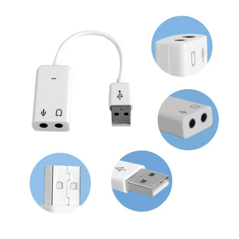 LEORY Аудио Звуковая карта адаптер USB 2 0 аудио 7 1 виртуальный канал Plug And Play Drive Free