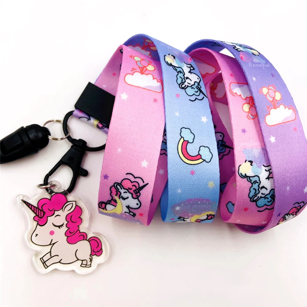 Мультяшный милый Единорог широкополосный Нейлоновый Регулируемый ремешок для
