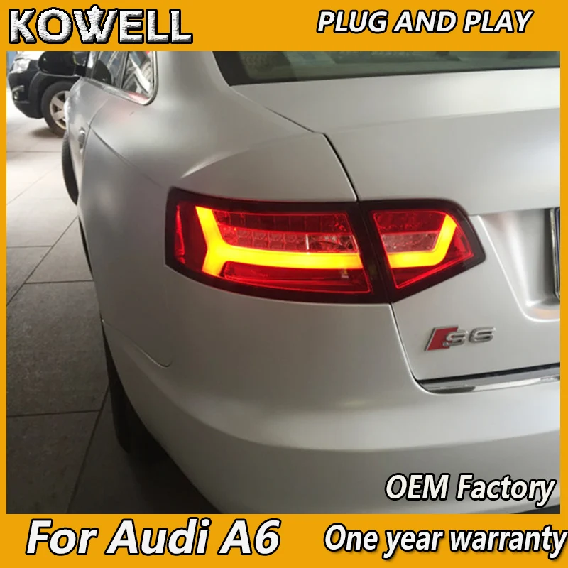 

KOWELL Car Styling for Audi A6 Taillights 2009-2012 for Audi A6 LED Tail Lamp Rear Lamp DRL+Brake+Park+Signal led lights
