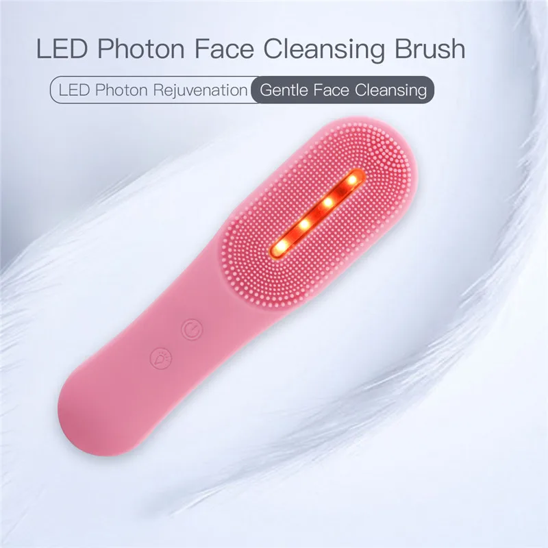

Electric Facial Cleansing Brush Silicone Photon Rejuvenation Face Cleaner Deep Pore Cleaning Skin Massager Cleansing Brush 50