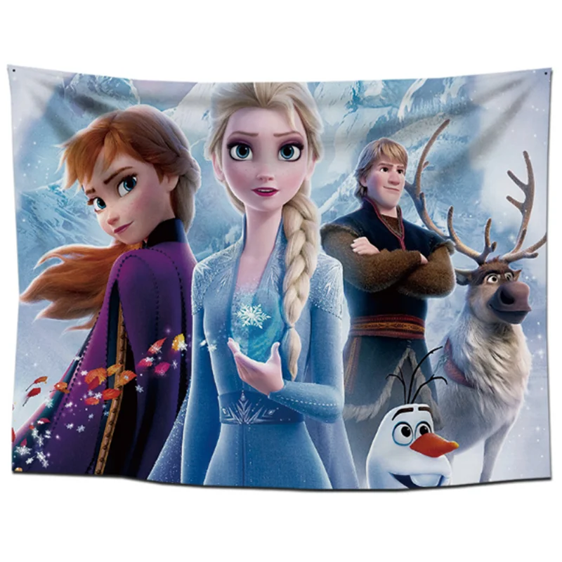 Декоративное плед из полиэстера с мягким плюшем "Замороженные" Disney для дома, с мандалой для детской комнаты.