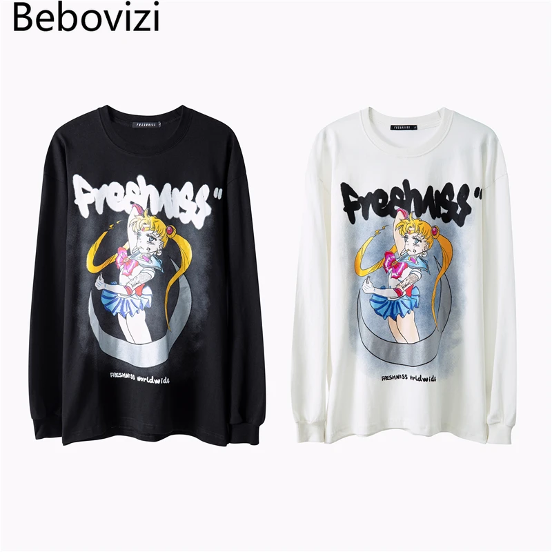 Bebovizi японская Tokyo аниме футболки с принтом уличная одежда Harajuku футболка в стиле