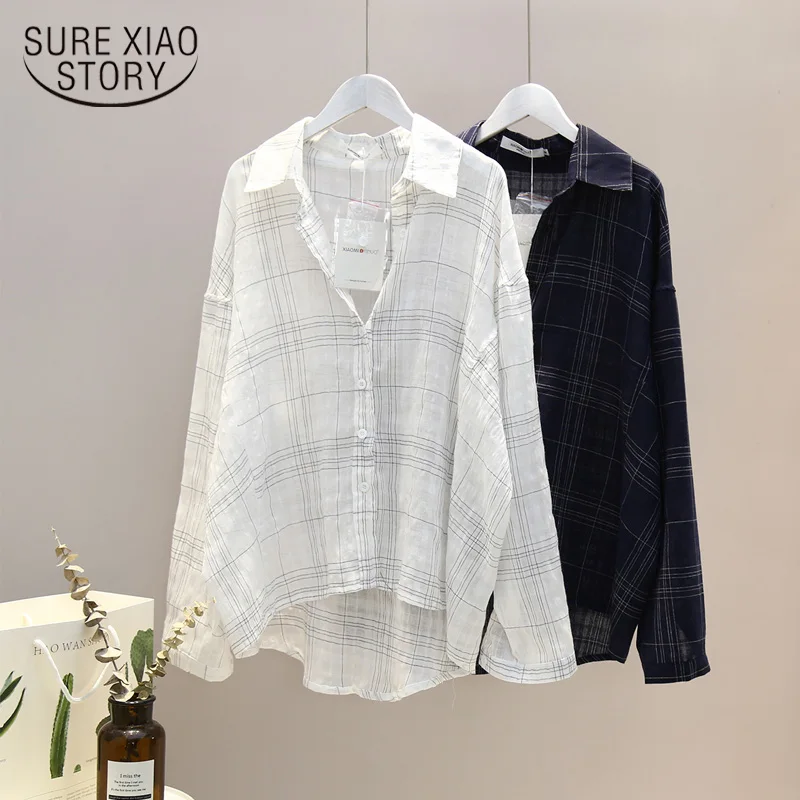 Винтажные женские рубашки, Blusas Roupa, весенние женские летние блузки, корейские женские Топы с длинным рукавом и блузки, женские топы 6658 50