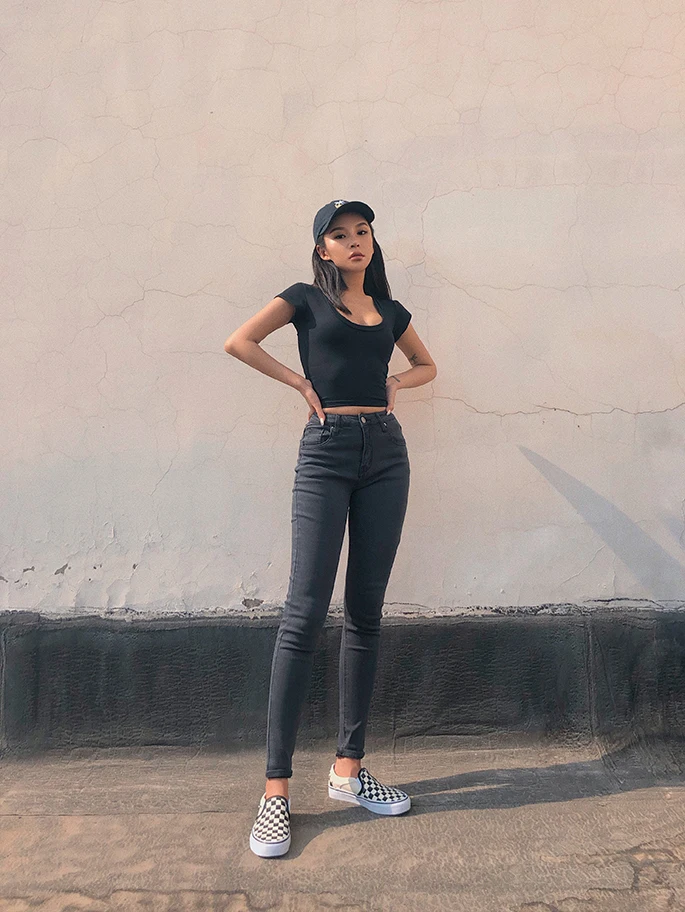 Новинка 2019 модная женская одежда ретро джинсы с высокой талией эластичная сумка