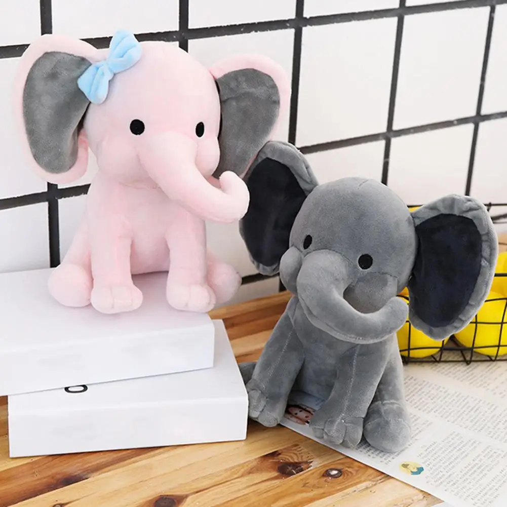 

Cute Cartoon Elephant with Long Nose Plush Doll Baby Toy Children Gift Wedding Girlfriend Birthday Present Ornament Decoration