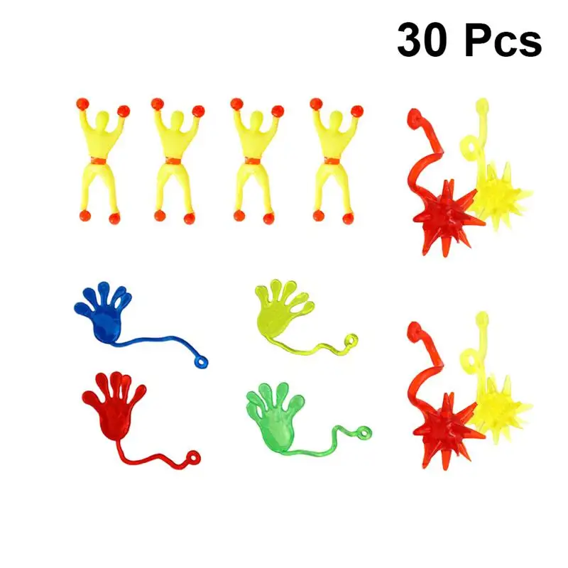 

30pcs Kids Stretchy Sticky Toy Children Funny Sticky Toys Sticky Meteor Hammer Toys (Random Color)