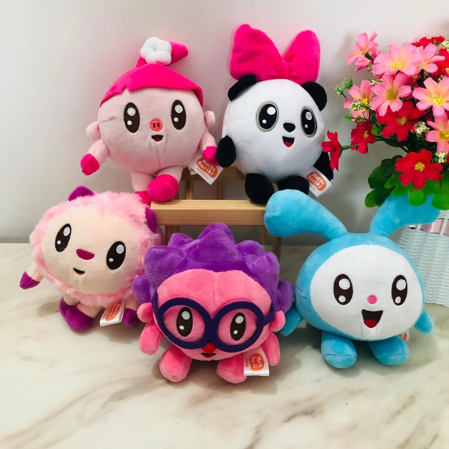 High quality 15cm babyriki baby riki Smesharik cartoon rabbit panda pig plush toys For Children Kids Birthday Christmas Gift