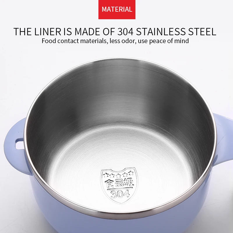 Ланч-бокс большая миска из нержавеющей стали для лапши быстрого приготовления