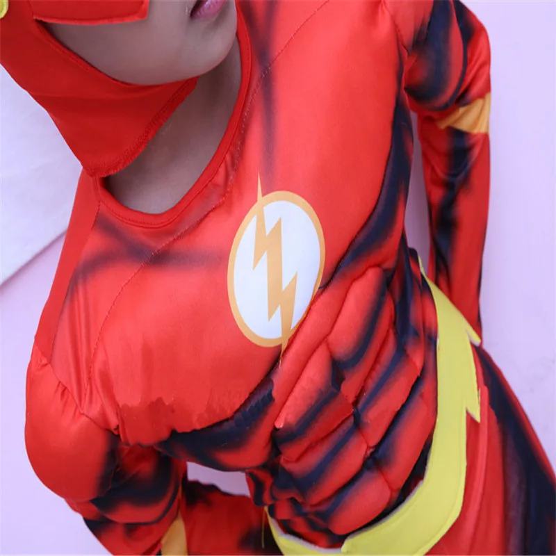 Flash Muscle Superhero Необычное платье детские комиксы Фэнтези кино карнавальвечерние