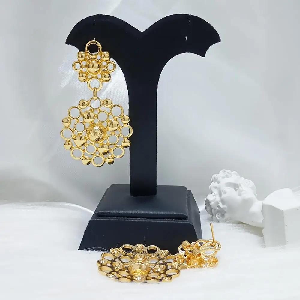 Африканские женские медные серьги-подвески позолоченные серьги свадебная