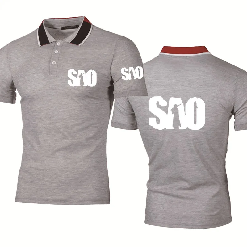 Мужская хлопковая рубашка-поло с принтом Мастера онлайн | одежда