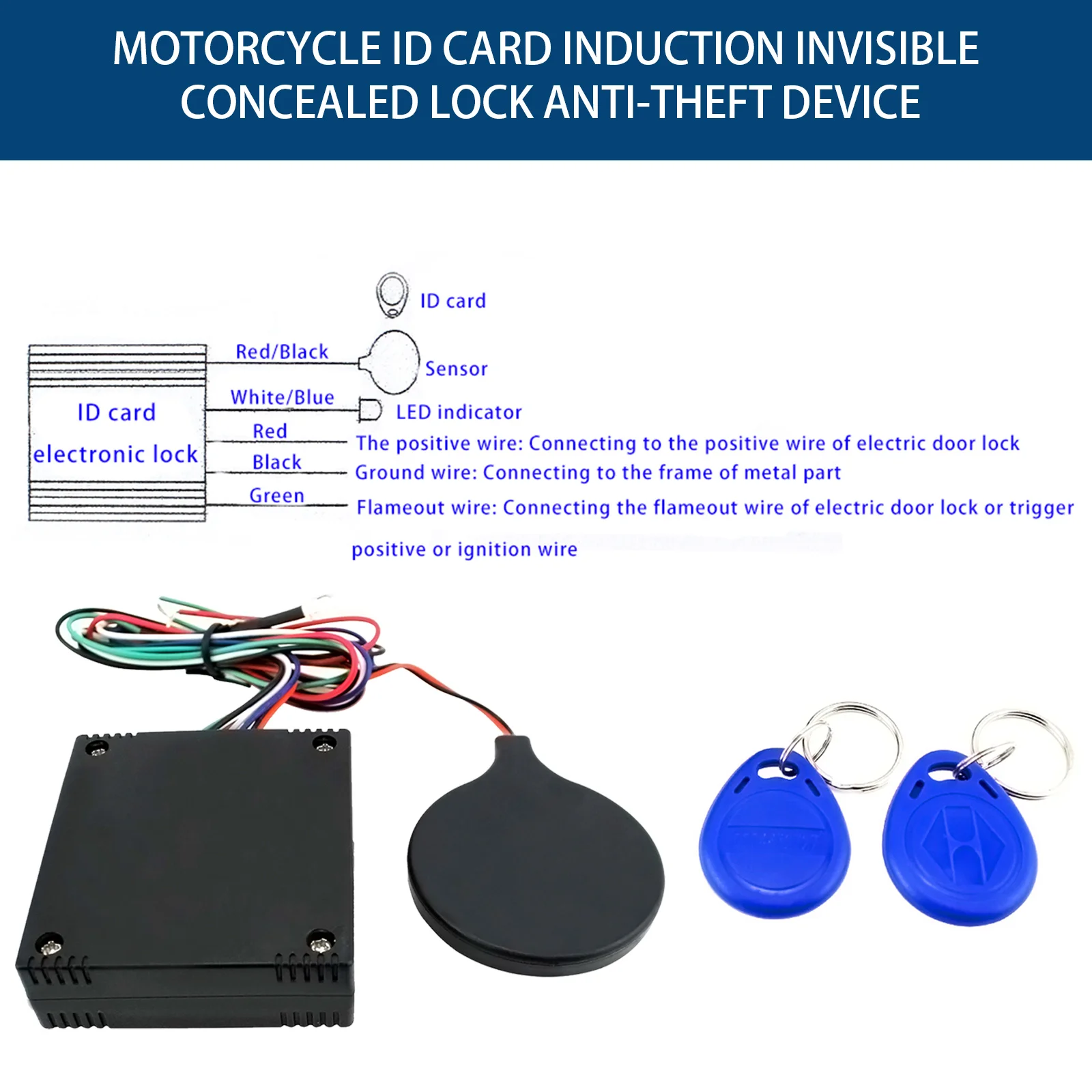 Система скрытого блокировки мотоцикла RFID защита от кражи с отключением