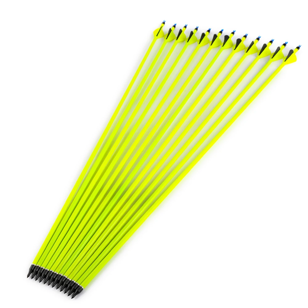 

6/12/24 pcs Spine 500 30 Inches Mixed Carbon Arrow Replaceable Arrowhead for Compound Bow Archery Shooting