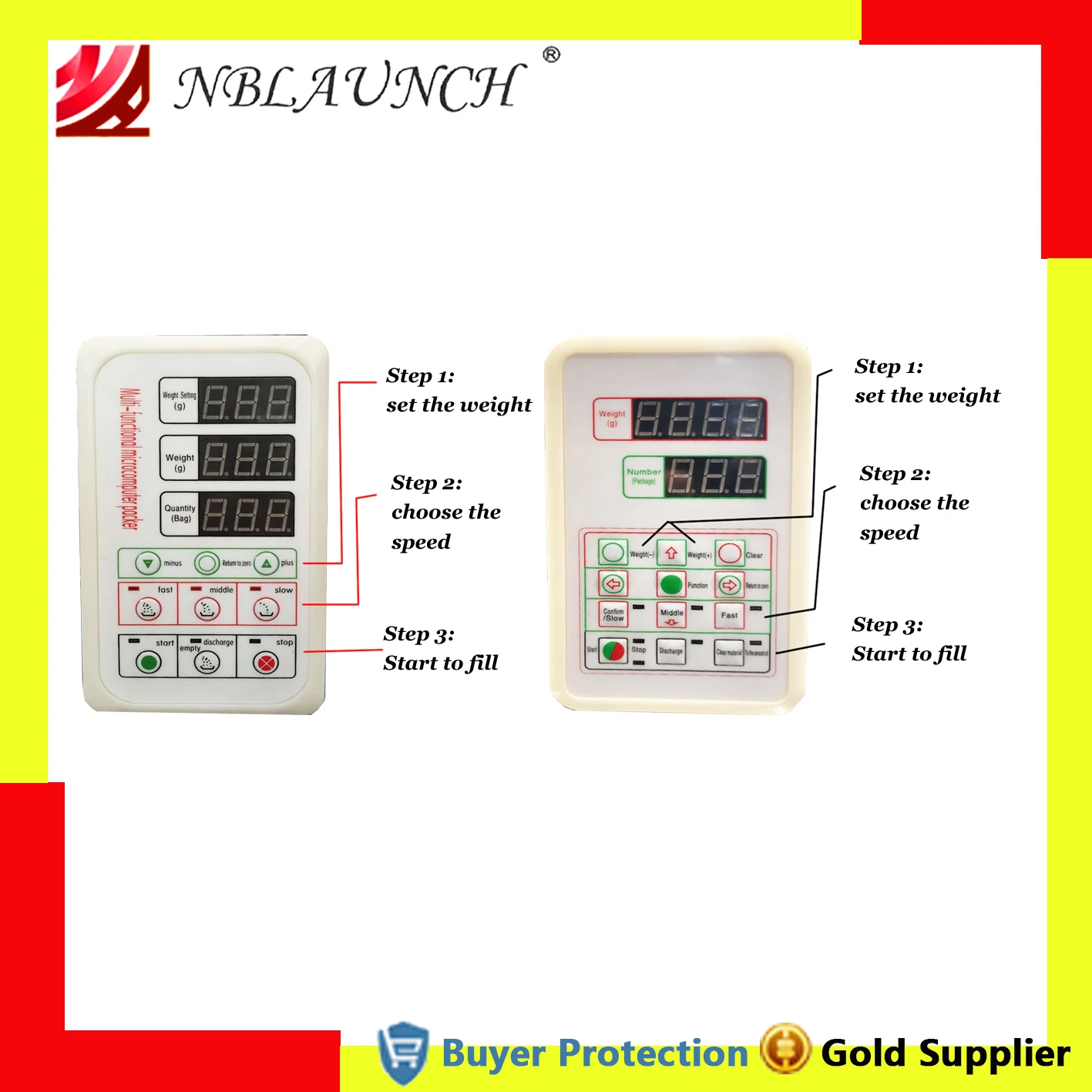 Painel de Controle para Racking Enchimento em pó Pesando e Máquina Folha Enchimento Placa Mãe Tela Lcd 3 Linhas 2 Chá
