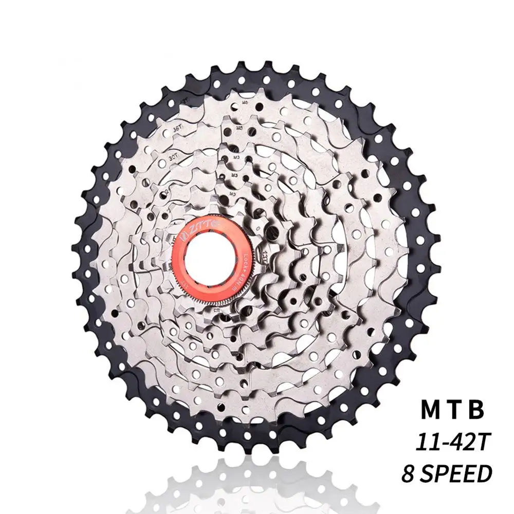 Bike Cassette Plated-Steel 8-Speed 11-42T Bicycle Flywheel for MTBs Road Bikes Accessories | Спорт и развлечения