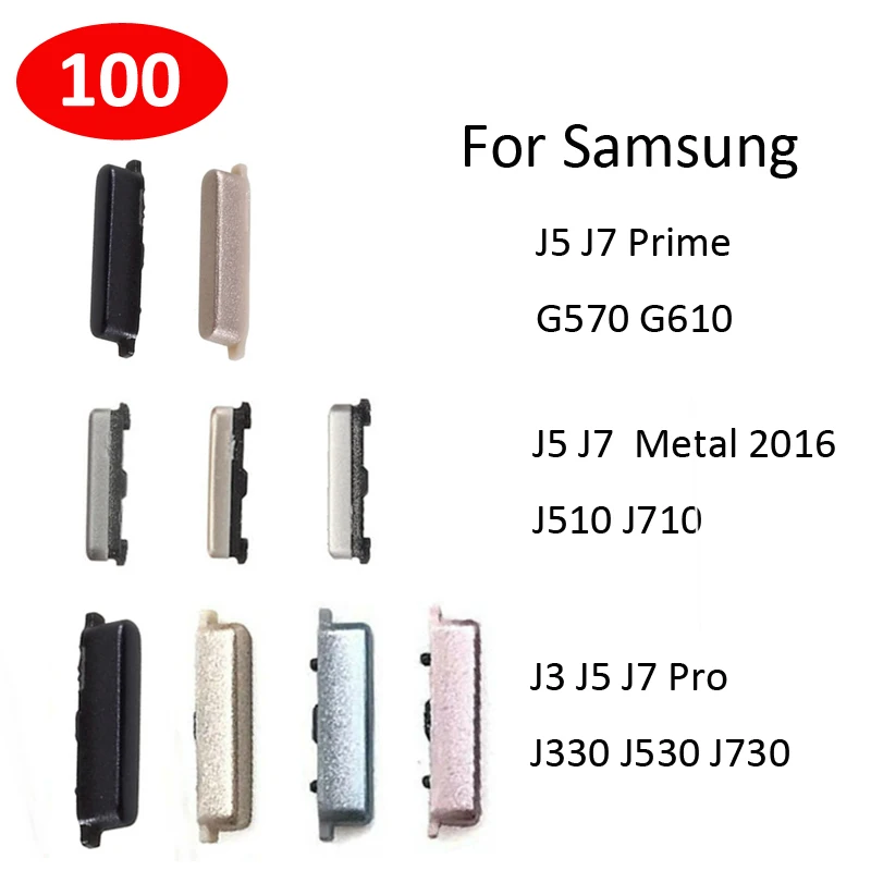 

Phone Power Button For Samsung Galaxy J5 J7 Metal 2017 J510 J710 Prime G570 G610 Pro J530 J730 Housing Frame On Off Side Key