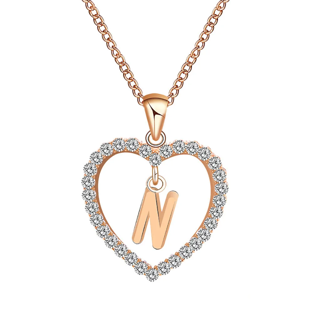 

Necklaces Fashion Women Gift 26 English Letter Name Chain Pendant Necklaces Girls Casual Jewelry Gift