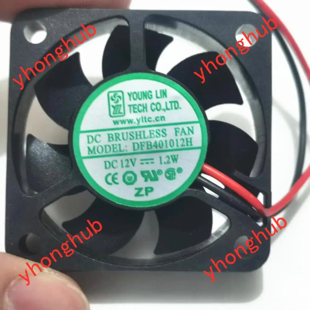 Young Lin DFS401012H AC/DC 12V 1 2 Вт 40x40x10 мм провод Сервер площади вентилятора|Кулеры и системы