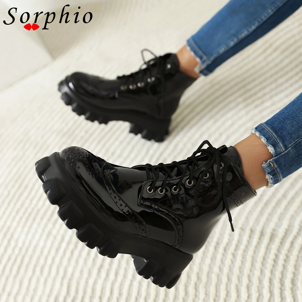 

Женские короткие ботильоны на шнуровке, удобные повседневные ботинки с круглым носком, классический стиль, на массивном каблуке, Осень-зима...