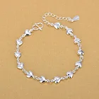 Браслеты из стерлингового серебра 925 пробы в форме сердца, модные браслеты с подвесками, ювелирные изделия для женщин, подарок 2020